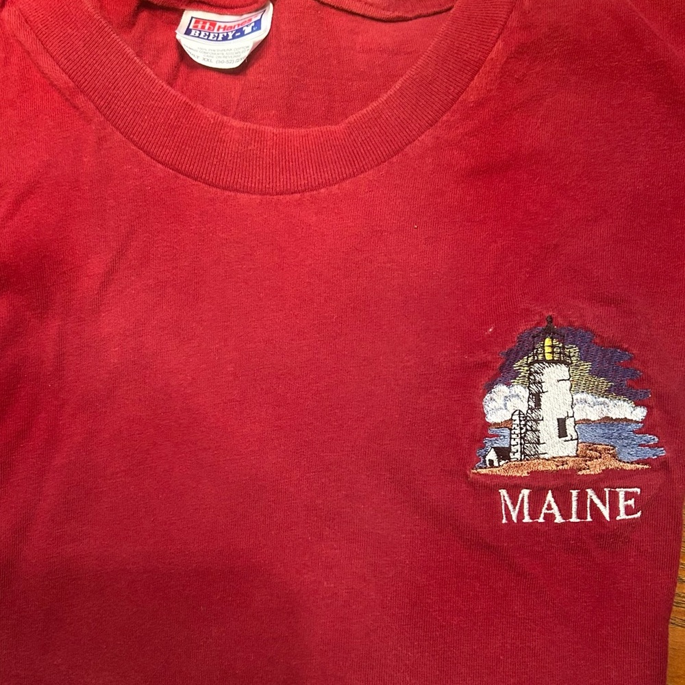 Embroidered Maine Lighthouse Tee Men’s XXL